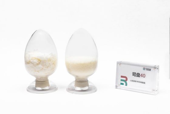Monopalmitato de sorbitano o palmitato de sorbitano Fórmula molecular C22H42O6 Sólido granular amarillo claro valor HLB 6.7 estabilizador, espesante lubricante suavizante agente de acabado dispersante.
