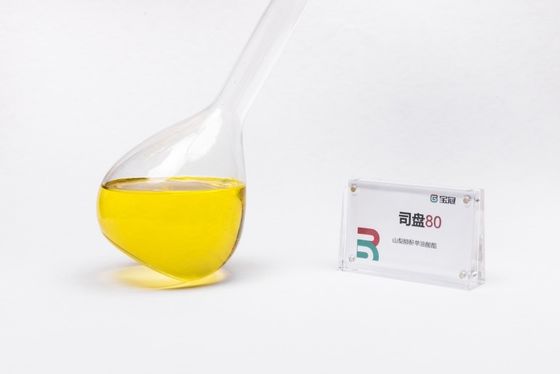 Sorbitano monooleato, tensioactivo líquido viscoso ámbar utilizado en productos alimenticios, farmacéuticos, cosméticos y textiles