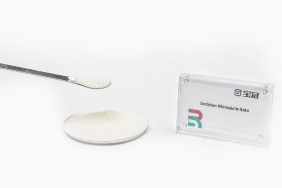 Monopalmitato de sorbitano o palmitato de sorbitano Fórmula molecular C22H42O6 Sólido granular amarillo claro HLB valor 6.7 estabilizador espesante lubricante suavizante agente de acabado dispersan