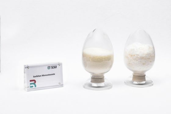 Un buen precio. Monostearato de sorbitano o estearato de sorbida C24H46O6. valor HLB 4.7 color amarillo claro granulado sólido estabilizador lubricante ablandador en línea